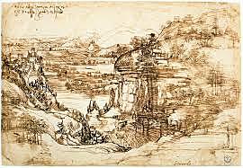 DIBUJO PAISAJE DE SANTA MARIA DELLA NEVE