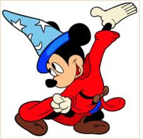 Mickey appears in "Fantasia"