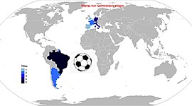 Timeline: Mundial 1930-2018 -Τροπαιούχοι