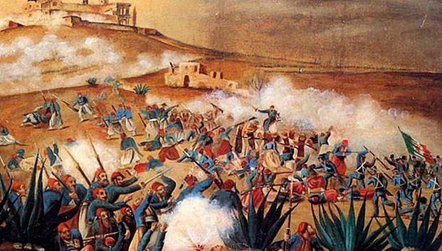 Franceses atacan la ciudad de Puebla por los fuertes de Loreto y Guadalupe