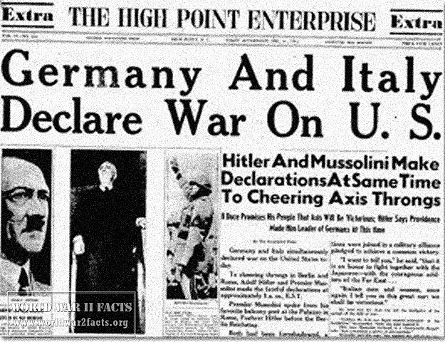 Germany and Italy Declare War on the United States