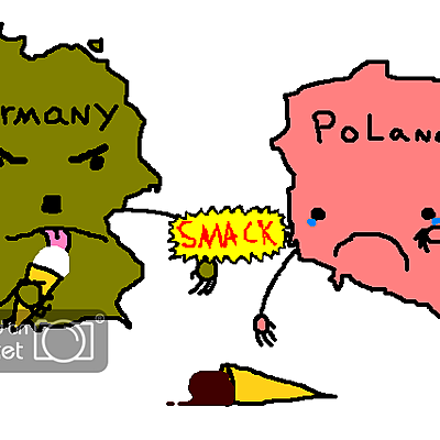 Timeline: Germany invades Poland. This makes Great Britain and France angry, so they declare on Germany.
