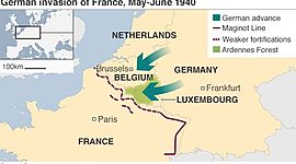 Timeline: Germany conquered Northern France.