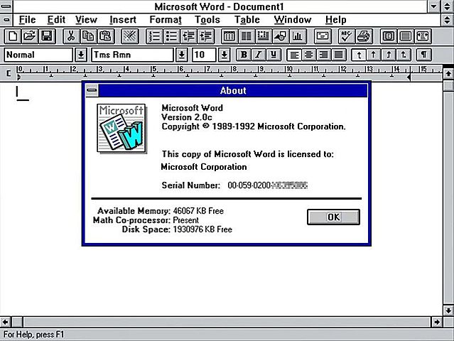 .En 1991 -1992 SE LANZA LA VERSIÓN  WORD 2.0