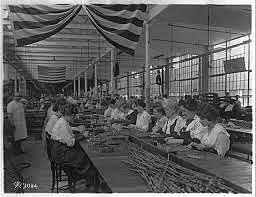Factories laid off women when men returned home from war
