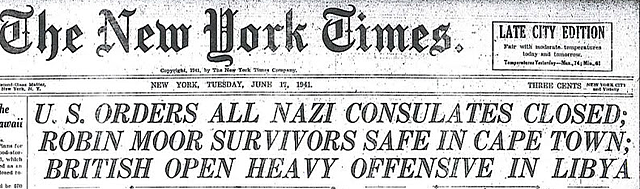 Roosevelt Closes Axis Consulates