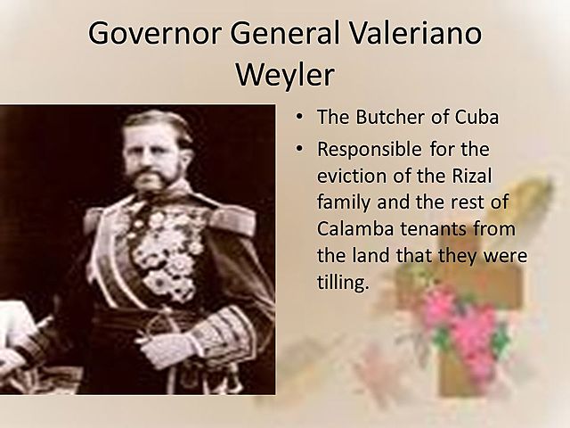 Valeriano Weyler was sent to Cuba by Spain