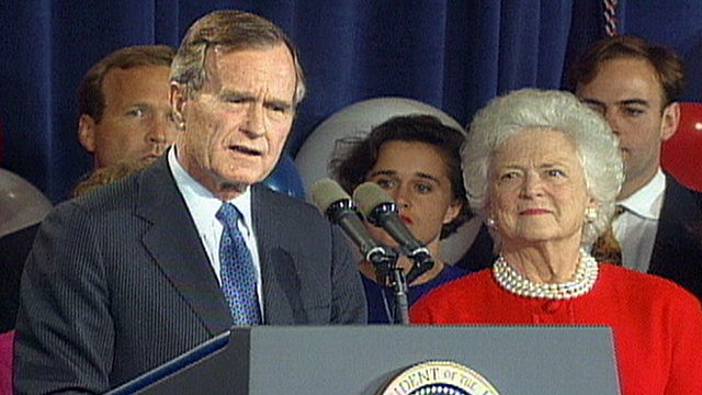 George H. W. Bush is elected president