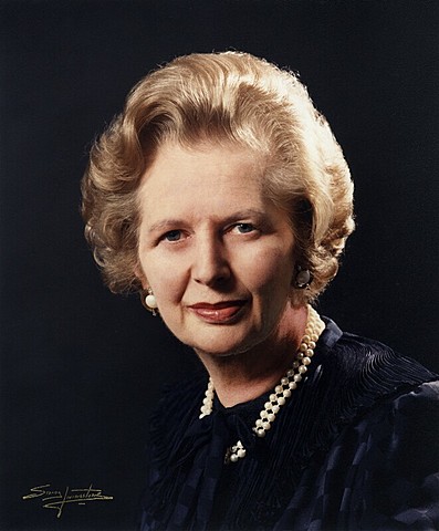 Margaret Thatcher, primera ministra de Gran Bretaña.