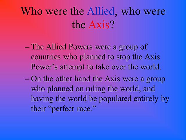axis powers vs allied powers