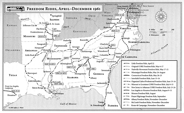 Freedom Riders - Map