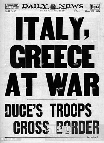 Italians invade Greece