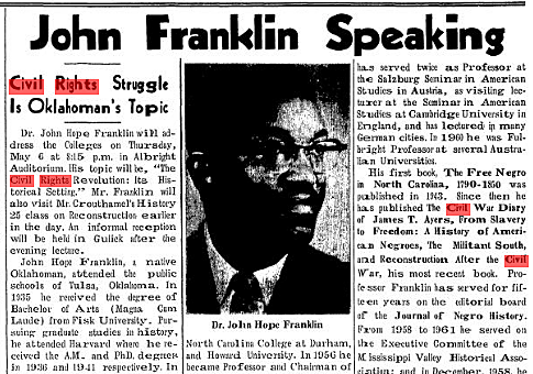 HWS: Dr. John Franklin at HWS