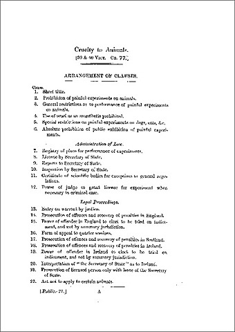 Cruelty to Animals Act