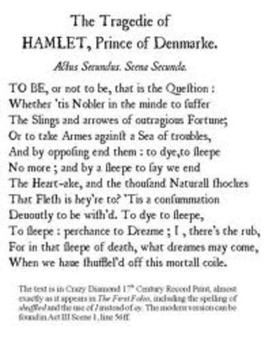 Shakespeare composes Hamlet.