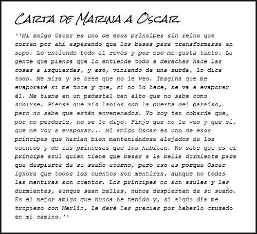 Óscar encuentra la carta de Marina