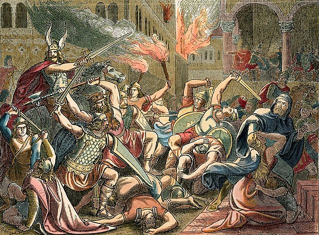 The attack of the Visigoths