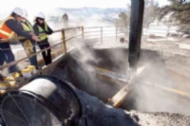 Drilling requires heavy machinery