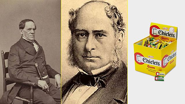 Santa Anna ex dictador Mexicano y Thomas Adams