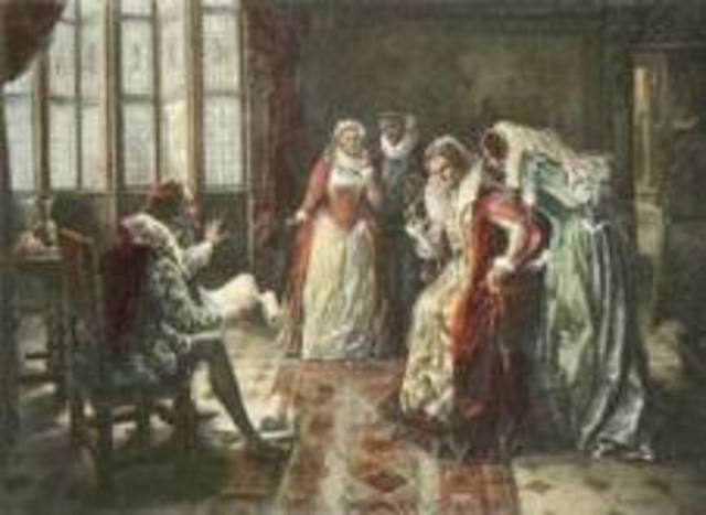 Shakespeare begins to compose.