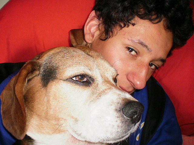 with my dog