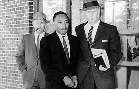 Martin Luther King is arrested
