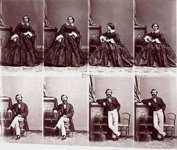 André-Adolphe-Eugène Disdéri introduces a camera with multiple lens