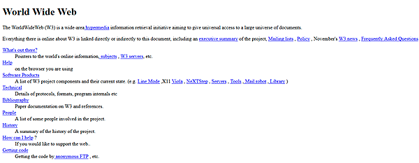La primera pagina web