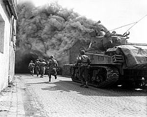 The allied powers attack the Germany controlling Northern France.They attacked on the Normandy beaches.