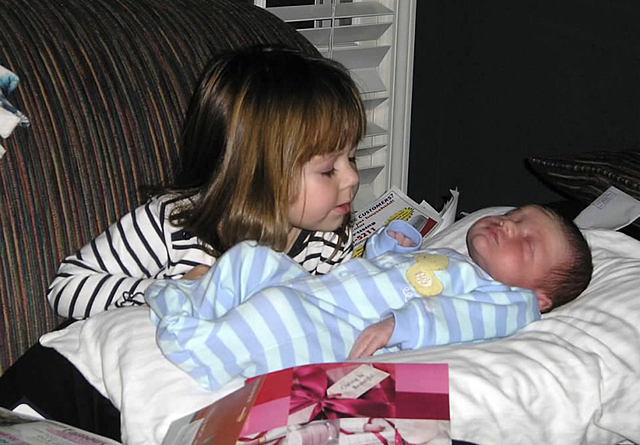 Younger brother was born