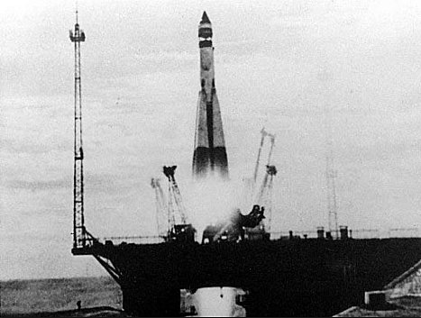 The launching of Sputnik 1