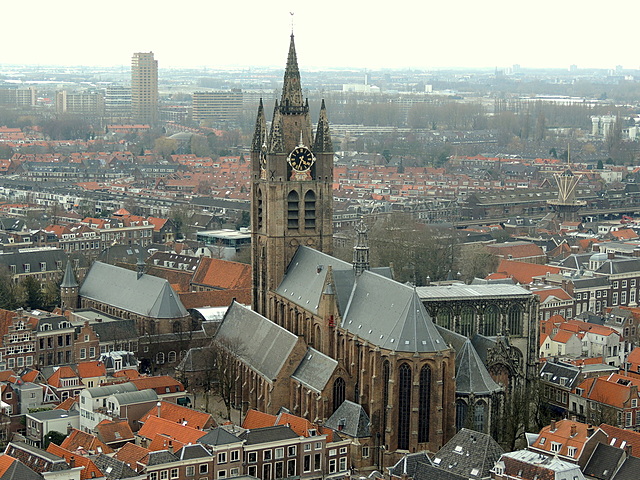 Oude Kerk in Delft, ontworpen door Bartholomeus van Bassen