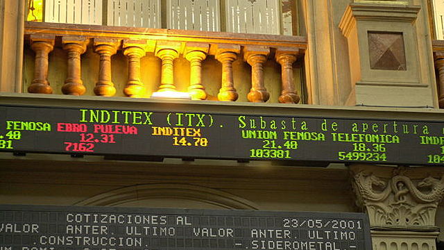 Inditex aterriza en la bolsa de España