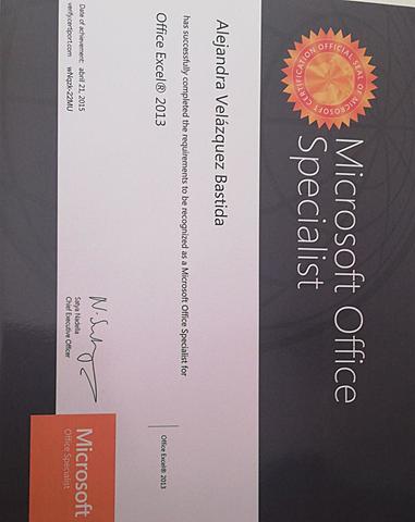 Certificación Excel 2013