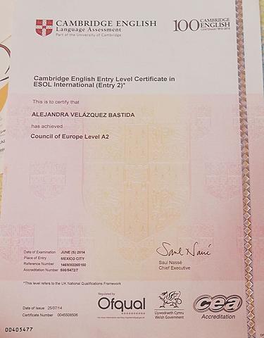 Certificación CAMBIDGE ENGLISH