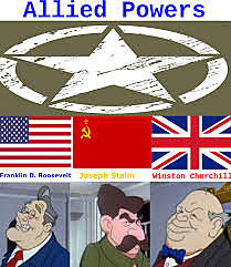 The Allied powers attack the Germans controlling Northern France. They attacked on the Normandy beaches.