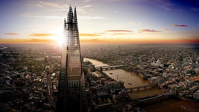 The Shard in London, ontworpen door Renzo Piano