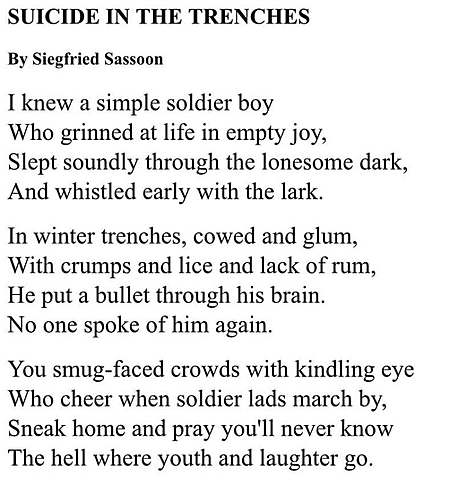 "Suicide in the Trenches" #20