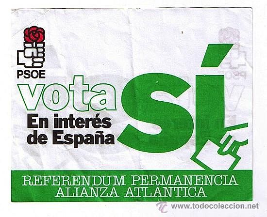 El referéndum sobre la OTAN : la media vuelta del PSOE.