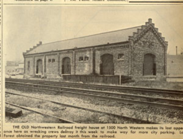 Northwestern Railroad freight house torn down