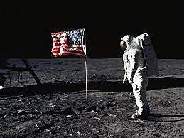 American astronauts land on the moon