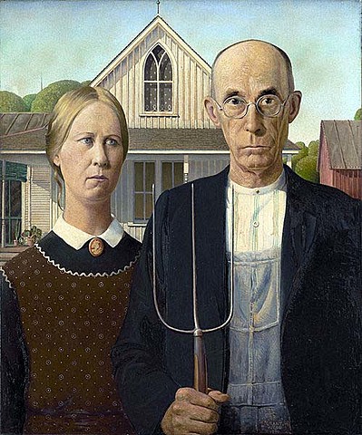 "American Gothic" by Grant Wood