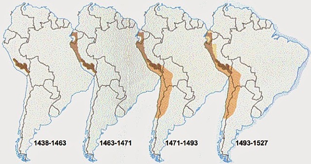The Inca started expanding lands