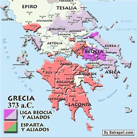 Hegemonía de Esparta en Grecia.