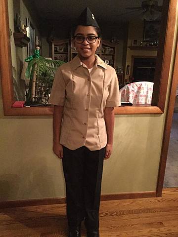 First time wearing ROTC uniform