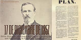 Un grupo de conservadores, encabezado por el general Félix María Zuloaga, proclamo el plan de Tacubaya, que condenaba la constitución y convocaba a un congreso constituyente.