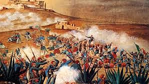Los franceses atacaron la ciudad de puebla a través de los fuertes de Loreto y Guadalupe.