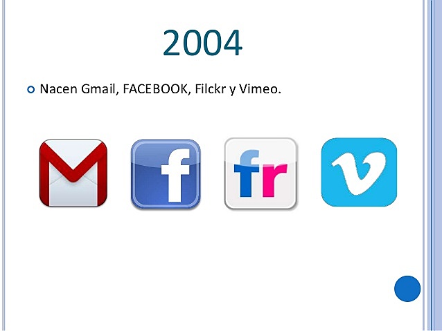 Se crea Facebook, Gmail, Flickr y Vimeo