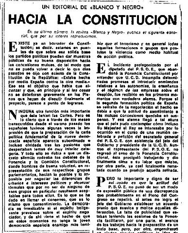 Constitución de la nuevas cortas