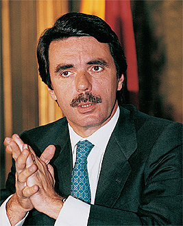José  María Aznar presidente del gobierno
